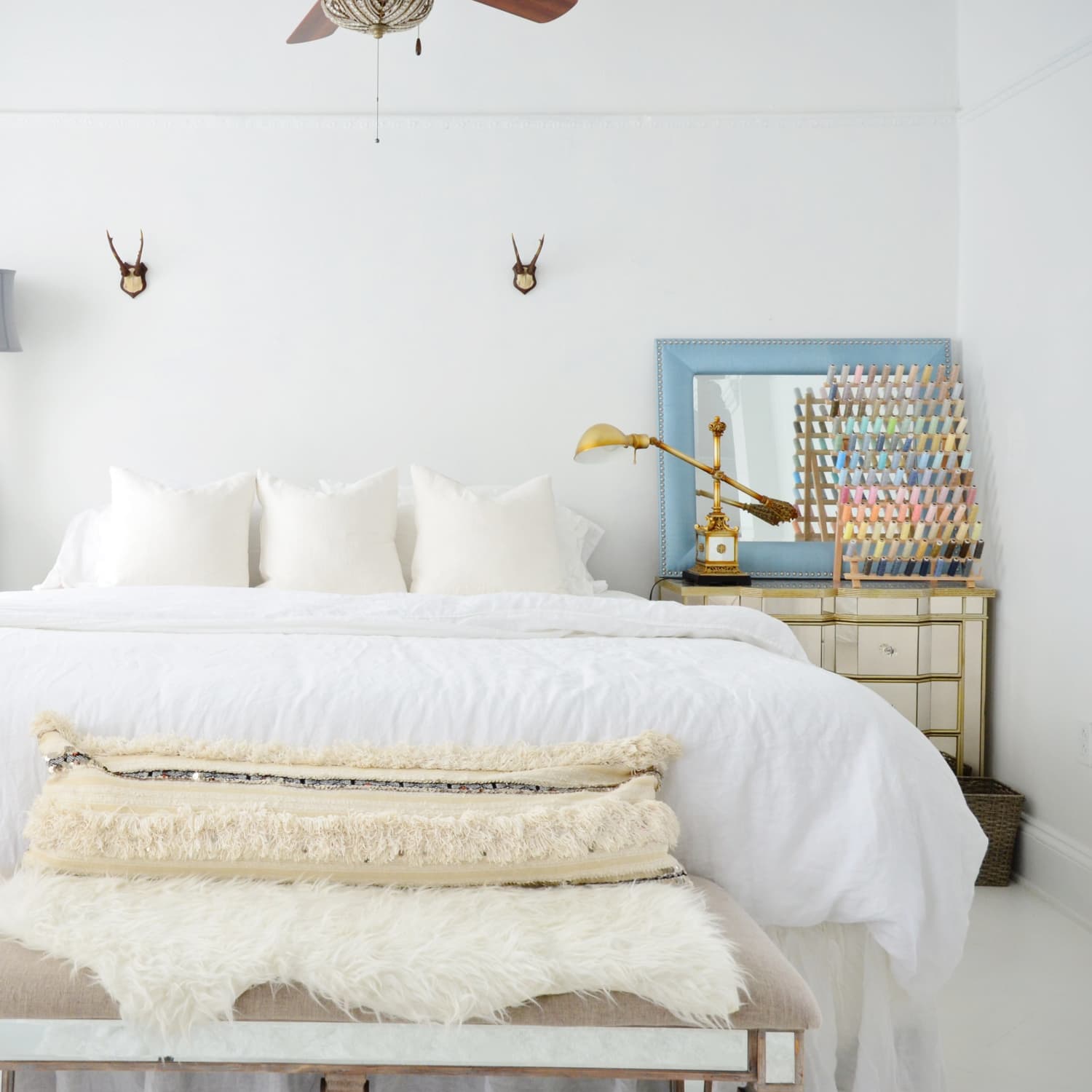 West elm on sale white bed